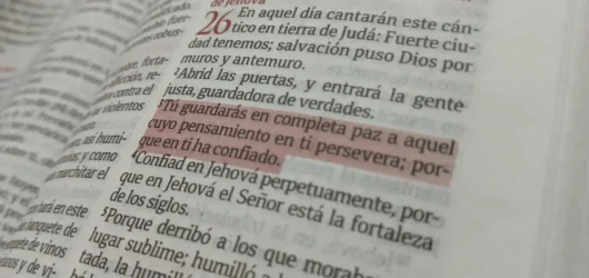 “Tú guardarás en completa paz a aquel cuyo pensamiento en Ti persevera; porque en Ti ha confiado.”